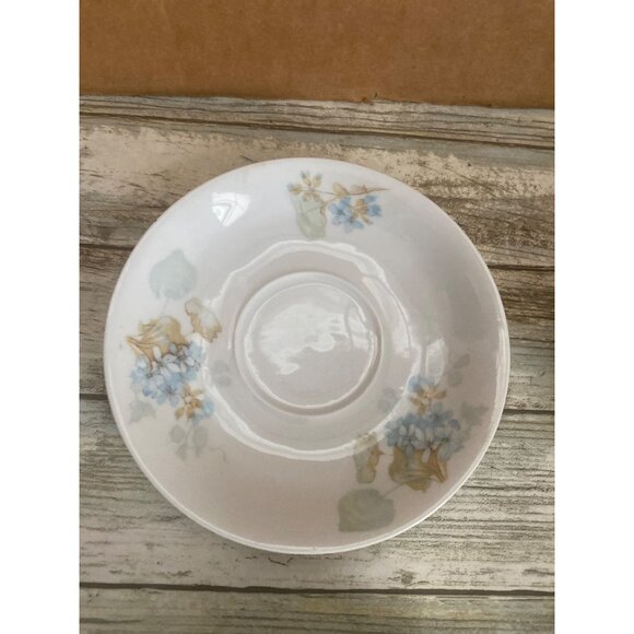 Vintage Haviland Limoges France Blue Floral Embossed Bowls & Saucer Set of 4 - Picture 12 of 15